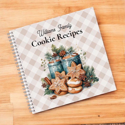 Personalized Family Cookie Recipes with Name ノートブック