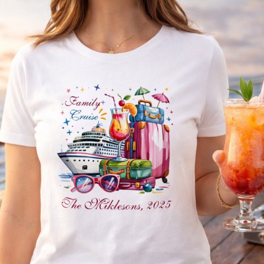 Personalized Family Cruise Name Year トライブレンドＴシャツ