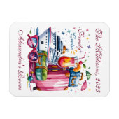 Personalized Family Cruise Name Year マグネット (横)