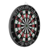 Personalized Family Dartboard Stay Focused Wall  ダーツボード (正面左)