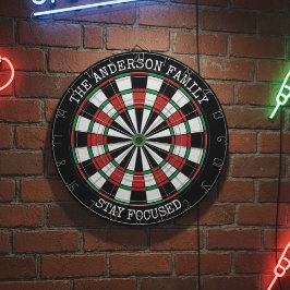 Personalized Family Dartboard Stay Focused Wall  ダーツボード
