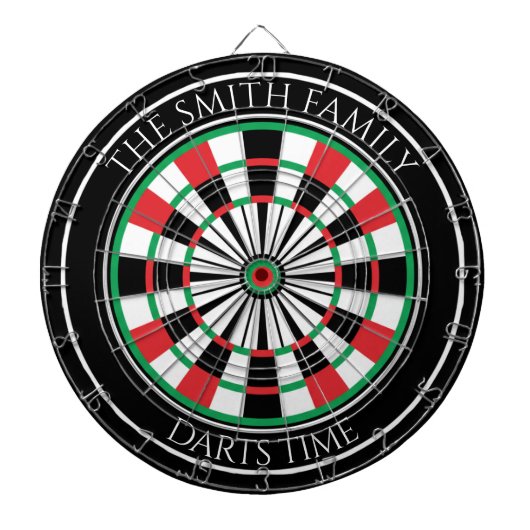 Personalized Family Dartboard with Custom Name  ダーツボード (正面)