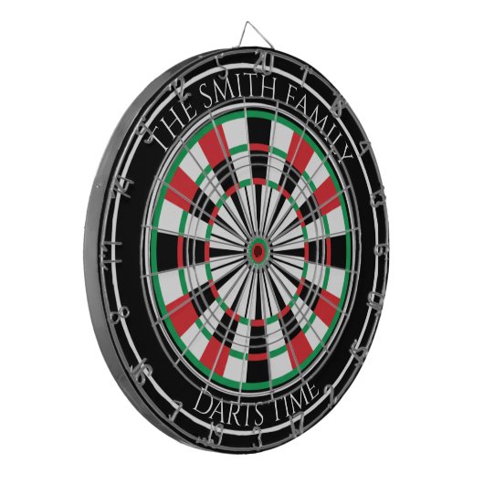 Personalized Family Dartboard with Custom Name  ダーツボード (正面左)