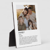 Personalized Family Definition Quote Wall Art フォトプラーク (側面)