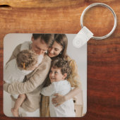 Personalized Family Double Sided Two Photo  キーホルダー (裏面)