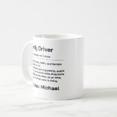 Personalized Family Driver | Funny Daily Driving コーヒーマグカップ (正面左)