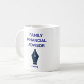 Personalized Family Financial Advisor Coffee コーヒーマグカップ (正面左)