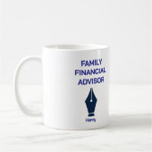 Personalized Family Financial Advisor Coffee コーヒーマグカップ (左)
