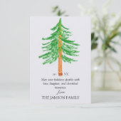Personalized Family Holiday Card Christmas Tree 出欠カード (スタンド正面)