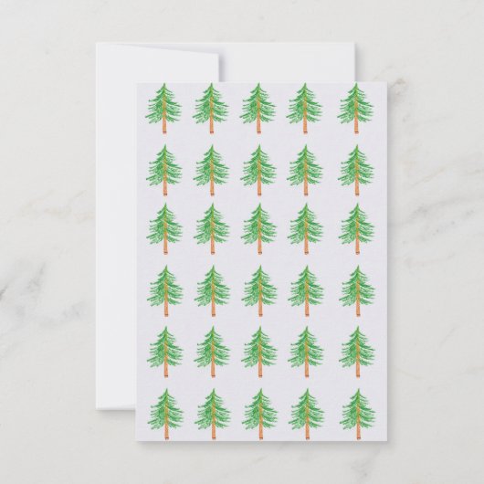 Personalized Family Holiday Card Christmas Tree 出欠カード (裏面)