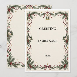 Personalized Family Housemark Christmas Card シーズンカード
