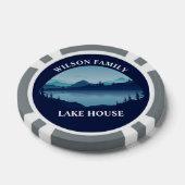 Personalized Family Lake House Reunion ポーカーチップ (シングル)