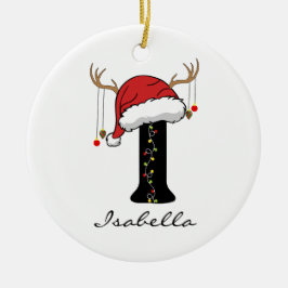 Personalized Family Monogram Ornament for Friends セラミックオーナメント