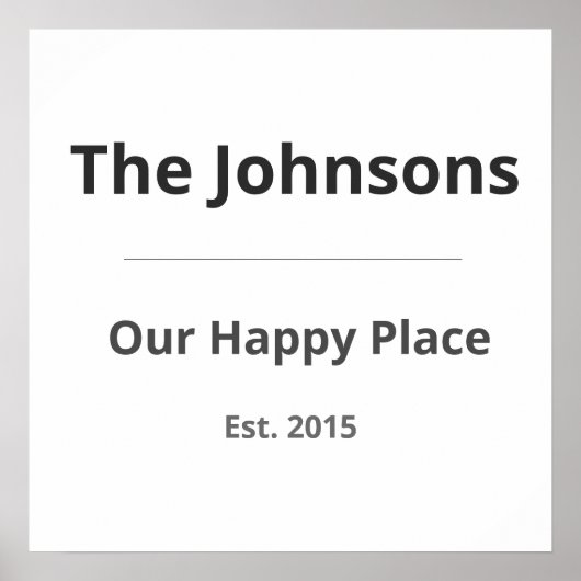 Personalized Family Mug – Custom Family Name & Yea ポスター (正面)