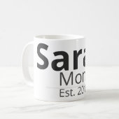 Personalized Family Mug – Custom Name & Role Gift コーヒーマグカップ (正面左)