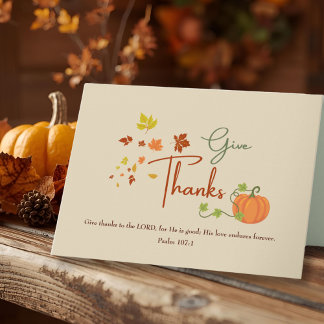 Personalized Family Name | Christian Thanksgiving  シーズンカード