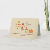Personalized Family Name | Christian Thanksgiving シーズンカード (正面)