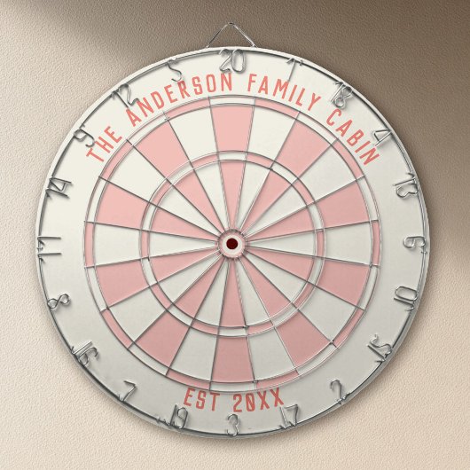 Personalized Family Name Custom Pink Game Room  ダーツボード