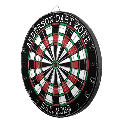 Personalized Family Name Dartboard Man Cave ダーツボード (正面右)