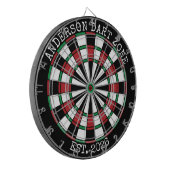 Personalized Family Name Dartboard Man Cave ダーツボード (正面左)