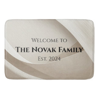 Personalized Family Name Doormat – Welcome バスマット
