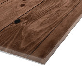 Personalized Family Name est. year faux wood カッティングボード (角)