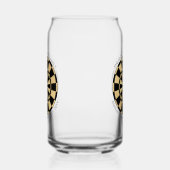 Personalized Family Name Gold Black Dartboard ガラス缶 (左)