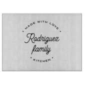 Personalized Family Name KITCHEN CHIC カッティングボード (正面)