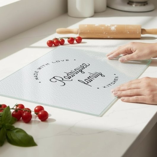 Personalized Family Name KITCHEN CHIC カッティングボード