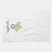 Personalized Family Name Lemon Topiary キッチンタオル (横)