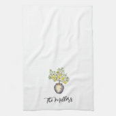 Personalized Family Name Lemon Topiary キッチンタオル (縦)