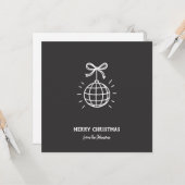 Personalized Family Name Merry Christmas  カード (正面/裏面インサイチュ)