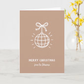 Personalized Family Name Merry Christmas  カード (黄色い花)