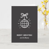 Personalized Family Name Merry Christmas  カード (黄色い花)