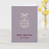 Personalized Family Name Merry Christmas  カード (黄色い花)