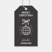 Personalized Family Name Merry Christmas ギフトタグ (正面)