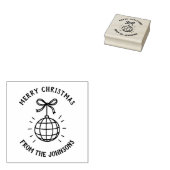 Personalized Family Name Merry Christmas  ラバースタンプ (押印)