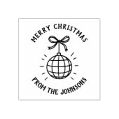 Personalized Family Name Merry Christmas  ラバースタンプ (インプリント)