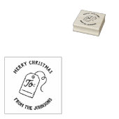Personalized Family Name Merry Christmas  ラバースタンプ (押印)