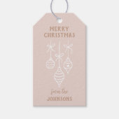 Personalized Family Name Merry Christmas Bauble ギフトタグ (正面)