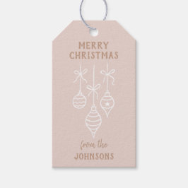 Personalized Family Name Merry Christmas Bauble ギフトタグ