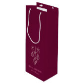 Personalized Family Name Merry Christmas Bauble ワインギフトバッグ (正面アングル)