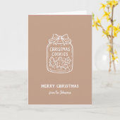 Personalized Family Name Merry Christmas Cookies カード (黄色い花)