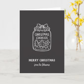 Personalized Family Name Merry Christmas Cookies カード (黄色い花)