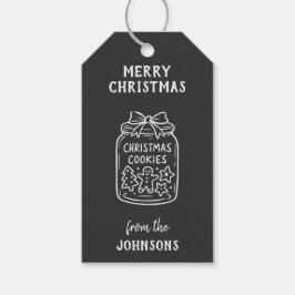 Personalized Family Name Merry Christmas Cookies ギフトタグ