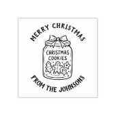 Personalized Family Name Merry Christmas Cookies ラバースタンプ (インプリント)