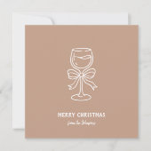 Personalized Family Name Merry Christmas Drink カード (正面)