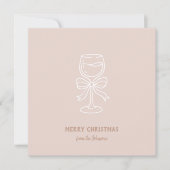 Personalized Family Name Merry Christmas Drink カード (正面)