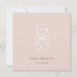 Personalized Family Name Merry Christmas Drink カード