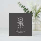 Personalized Family Name Merry Christmas Drink カード (スタンド正面)